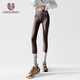 孕尚孕婦打底褲春秋季外穿低腰褲懷孕期高彈托腹鯊魚(yú)褲時(shí)尚顯瘦瑜伽褲 空姐咖【低腰】 XL【建議120～150斤】
