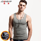 簡(jiǎn)束保暖背心男加絨加厚修身棉背心秋冬緊身打底衫男士?jì)纫驴布珩R甲 窄肩花灰色 XL (68-75kg)