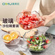 奧美優(yōu)玻璃沙拉碗湯碗透明玻璃碗套裝蔬菜水果盤甜品碗日式3件套