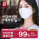 松研（Breazwell）口罩kn95男女柳葉形白色黑色防塵透氣防霾工業(yè)粉塵一次性獨立包裝 成人款【四層白色】50只獨立裝