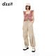 DZZIT【爆款補(bǔ)單】明星同款地素休閑褲春夏復(fù)古運(yùn)動(dòng)女3H2Q4071A 深卡其色 XS
