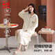 貓人女士純棉100%睡裙秋冬款長(cháng)袖可愛(ài)斑點(diǎn)狗連衣裙寬松家居服