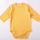 花花寶貝 新生嬰兒長(cháng)袖連體包屁哈衣三角爬服護肚內衣寶寶大碼春秋冬季保暖厚1-4歲 黃色 110cm