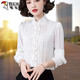 啄木鳥(niǎo)襯衫女襯衣女2026長(cháng)袖春秋新款時(shí)尚雪紡洋氣小衫打底上衣時(shí)尚潮 白色長(cháng)袖 M (95-105斤)