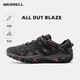 邁樂（Merrell）經(jīng)典戶外鞋男女款徒步鞋ALLOUTBLAZE輕便透氣耐磨防滑溯溪涉水鞋 J65105 黑紅(男) 42