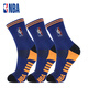 NBA襪子男士中筒時(shí)尚運動(dòng)襪秋季毛圈加厚毛巾底防滑跑步籃球棉襪3雙