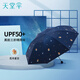 天堂傘遮陽傘太陽傘黑膠防曬傘防紫外線三折便攜晴雨兩用傘女 小熊 午夜藍