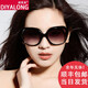 迪亞龍墨鏡女士2026年新款偏光太陽(yáng)鏡圓臉眼鏡女韓版潮大臉顯瘦防紫外線(xiàn) 亮黑色（模特款，防紫外線(xiàn)）