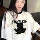 妙奕嘉短袖t恤女新款潮流夏季衣服女裝純棉寬松半袖高顏值上衣長款遮臀 黑貓印花短袖【米灰色】 M 【建議110斤內(nèi)】