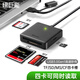 綠巨能（llano）讀卡器 多合一SD卡讀卡器 支持SD/TF/CF/MS卡適用相機手機USB3.0多功能type-c讀卡器多盤符