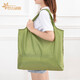 夢(mèng)達威婭大容量防水買(mǎi)菜包購物袋折疊挎包超市環(huán)保袋輕便手提袋純色牛津布 草綠/大號53*38+26cm （承30斤 超大特能裝） 1只裝