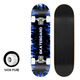 HengTravler公路初學(xué)者雙翹板滑板專(zhuān)業(yè)刷街滑板男女生成人青少年兒童滑板車(chē) 藍火焰(80*20)5436 PU輪