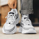潮小二（CHAOXIAOER）男鞋春秋款2024夏季透氣網(wǎng)面運動(dòng)鞋增高百搭休閑跑步老爹潮鞋子男 白色【升級版】 42