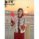 舒芳蝶（shufangdie）新中式國風(fēng)連衣裙女裝2025秋冬季新款復(fù)古提花外套旗袍裙兩件套裝 旗袍連衣裙+外套 M
