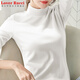 LOVER RUCCI純棉半高領(lǐng)打底衫女內搭春秋冬緊身洋氣加厚長(cháng)袖t恤中領(lǐng)小衫上衣 2610白色 M