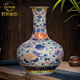 梵蒂威仕景德鎮(zhèn)陶瓷花瓶瓷器擺件手繪仿古青花瓷中式客廳插花高檔大瓷瓶 仿清乾隆青花斗彩描金賞瓶