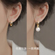 Lnieer珍珠耳環(huán)女士小眾設計感高級耳墜氣質(zhì)耳扣2025新款耳飾品生日禮物 【金色】珍珠耳環(huán)-送女友老婆