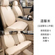 齊選汽車(chē)坐墊高檔透氣四季通用亞麻座墊通風(fēng)防滑夏季小車(chē)通用四季墊 皮麻款【米色】11件套