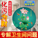 風水閣荷花鯉魚圖衛(wèi)生間蓮花凈穢廁所門對門裝飾貼紙錦鯉貼畫