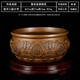 純銅聚寶盆擺件家居創(chuàng)意銅聚寶盆工藝品創(chuàng)意喬遷開業(yè)禮品 款式三紫銅/直徑27/送底座/水晶/元寶1個