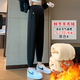 韻暖香孕婦褲秋冬季外穿長(cháng)褲子運動(dòng)褲加絨孕婦裝秋裝修身純棉孕婦打底褲 黑色（加絨秋冬款） XXL