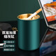 不銹鋼煙灰缸家用帶蓋創(chuàng  )意個(gè)性潮流客廳臥室復古風(fēng)綠煙灰缸防飛灰 【古綠金+煙夾】不銹鋼耐用60年
