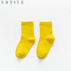 奢曄（SHEYE）兒童運動(dòng)襪糖果色襪子兒童春秋男童女童彩色中筒潮襪學(xué)生寶寶純色