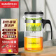 金灶（KAMJOVE） 飄逸杯茶道杯玻璃茶壺泡茶壺茶具玲瓏杯泡茶器茶壺玻璃壺花茶壺 TP-160（500ml）搭配兩個(gè)小茶杯