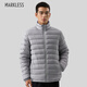 MARKLESS羽絨服男24年冬季90鵝絨防波水外套男士保暖 YRB3305M-1 灰色 XL
