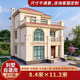 任源墅農(nóng)村自建房歐式風格別墅設(shè)計圖紙新中式二三層半鄉(xiāng)村建筑施工方案