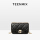 天美意（TEENMIX）牛皮包包女包小香風(fēng)百搭鏈條包輕奢菱格斜挎單肩包女情人節禮物