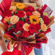花旺鲜花速递2朵向日葵红玫瑰花束生日礼物送长辈全国同城配送|dy489