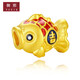 御邪黃金轉(zhuǎn)運珠吉魚路路通琺瑯彩百搭手鏈配件520禮物 黃金胖頭魚：約0.4g
