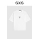 GXG男裝【熱賣(mài)推薦】夏季繡花簡(jiǎn)約寬松休閑短袖t恤男 白色 S