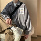 現(xiàn)貨  秋冬外套男  唐號(hào)燈芯絨外套男春秋ins潮牌衣服潮流春季港風(fēng)日系夾克高級(jí)感痞帥 灰色 XL