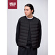 無(wú)印良品（MUJI）男式 輕量羽絨便攜式 背心  黑色 M 