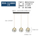 銘燈世家后現(xiàn)代創(chuàng)意餐廳燈吊燈三頭簡約水晶藝術(shù)臥室床頭客廳沙發(fā)旁吊燈 【清光色】小號三頭組合長盤