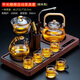 正揚玻璃功夫茶具套裝辦公高檔整套抽水茶盤(pán)燒水一體茶臺電陶爐煮茶器 戈(一體抽水胡)900+自動(dòng)(樓閣)六色把
