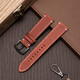 時(shí)仕（SEURE）手表帶男女真皮表帶復古瘋馬皮適用天梭浪琴阿瑪尼羅西尼dw表帶 棕紅色【黑扣】 22mm