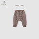 乖奇熊男女寶寶純棉抓絨長(cháng)褲子春秋季保暖褲嬰幼兒外出卡通大pp褲春裝