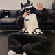 安語(yǔ)瀟連體睡衣男冬季加絨加厚珊瑚絨秋冬男士一體式寬松學(xué)生家居服冬天 8850長(cháng)毛絨連體 XL (175cm 建議體重130-155)