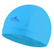 英發(fā)（YINGFA）游泳帽男女士長(cháng)發(fā)舒適純色針織布泳帽時(shí)尚護耳不勒頭兒童寬邊布帽 04淺藍