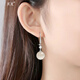 蕉夏耳環(huán)女2024年新款潮長(zhǎng)款氣質(zhì)耳墜精致禮物溫柔復(fù)古鉤耳飾 白色