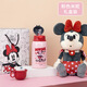 迪士尼（Disney）兒童保溫杯艾莎吸管直飲水杯寶寶喝水杯子嬰幼兒園小學(xué)生上學(xué)水杯 3614米尼 雙蓋款 600ml 毛絨杯套
