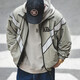 馬登工裝 ARMY飛行員夾克訓(xùn)練服男秋季vibe反光連帽速干休閑外套潮流 灰綠色（無(wú)帽） 2XL