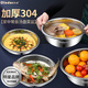 歐樂(lè)多（Olodo） 加厚304不銹鋼盤子可電磁爐直圓盤菜盤家用餐盤蒸盤湯盆圓平底碟 菜盤/304特厚不銹鋼 22cm