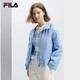 FILA 斐樂官方女士梭織外套春時尚休閑連帽短款風(fēng)衣夾克 云山藍(lán)-BU 2XL 180/96A