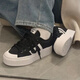 三葉草（Adidas） Nizza Platform 低幫厚底 黑白 增高 休閑鞋 運動鞋 板鞋 女鞋 FV5321 38