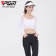 PGM 高爾夫防曬衣女半身打底衣夏季冰絲帶口罩UPF40+袖套披肩服裝 YF203-冰絲袖打底半衫（無(wú)面罩） XL