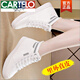 卡帝樂(lè )鱷魚(yú)（CARTELO）真皮小白鞋女2026新款秋季高幫女鞋休閑百搭高幫輕便運動(dòng)板鞋女 8566白灰單鞋 35